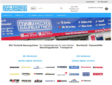 Tablet Screenshot of kfz-baumgartner.de